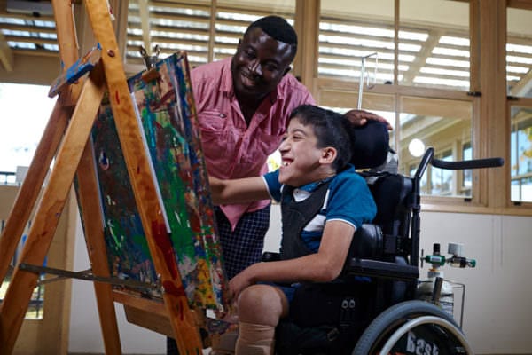 Complex Care Boy Painting