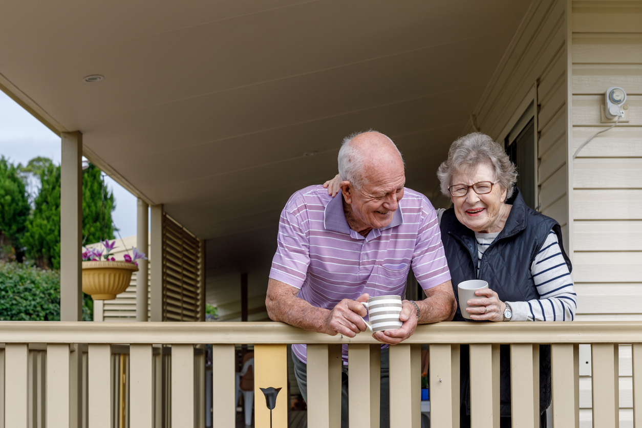 aged care christmas couple