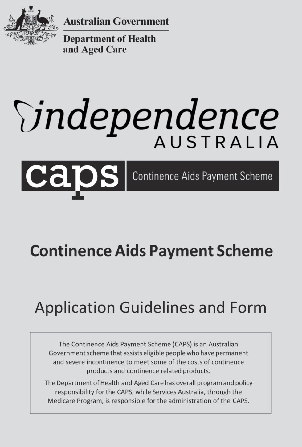 CAPS Funding | Independence Australia