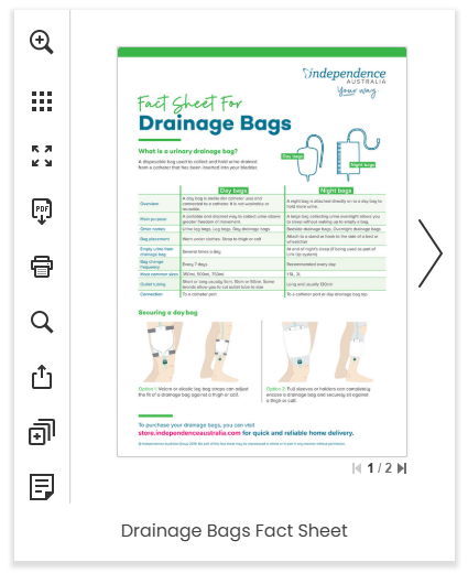 Drainage Bags Fact Sheet