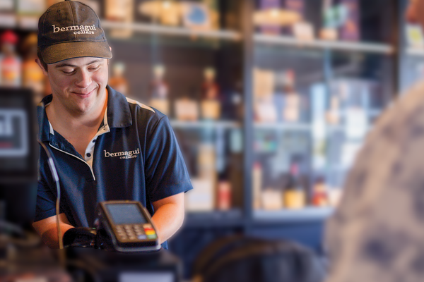 Disability Support Worker Delivering Groceries